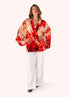 Powder Rouge Blooms Modal/Cupro Short Kimono Jacket