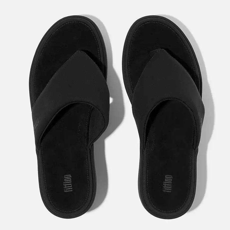 FitFlop Platfforms Wedge Toe-Post Sandals All Black