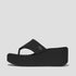 FitFlop Platfforms Wedge Toe-Post Sandals All Black