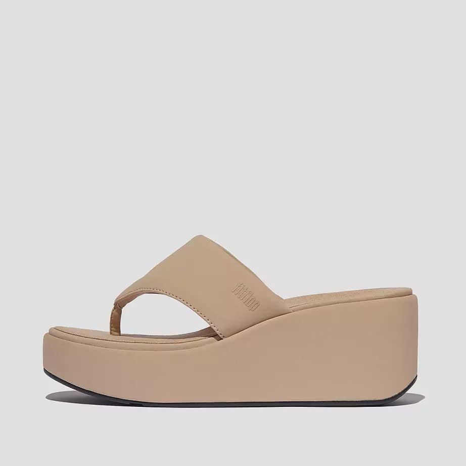 FitFlop Platfforms Wedge Toe-Post Sandals Classic Beige