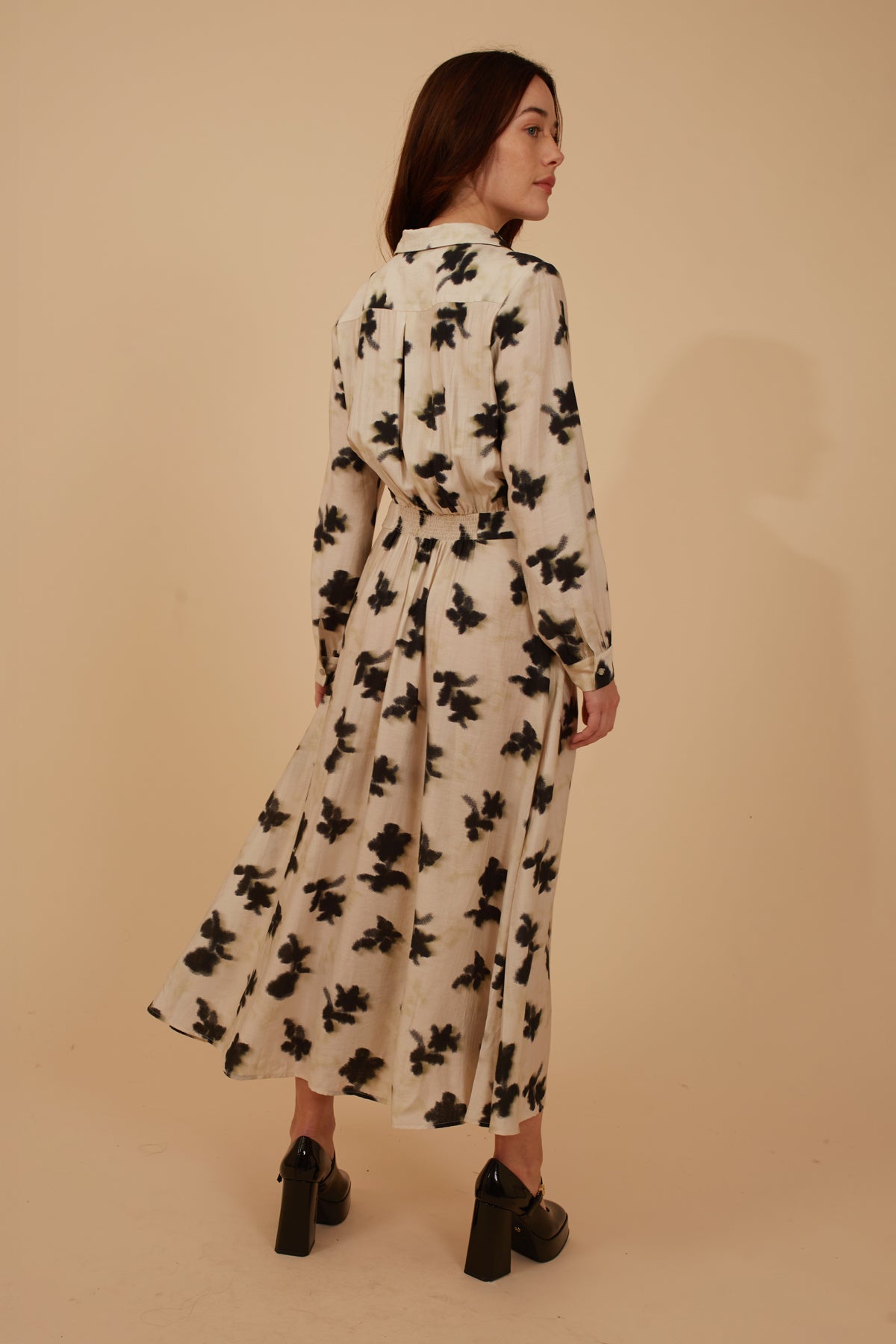 Traffic People Paper Moon Eddie Dress Cream/Black