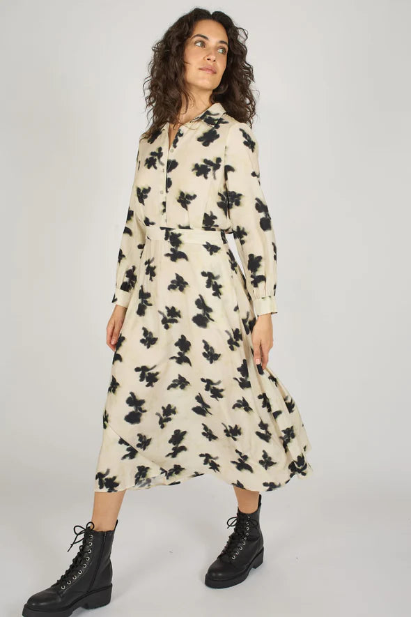 Traffic People Paper Moon Eddie Dress Cream/Black