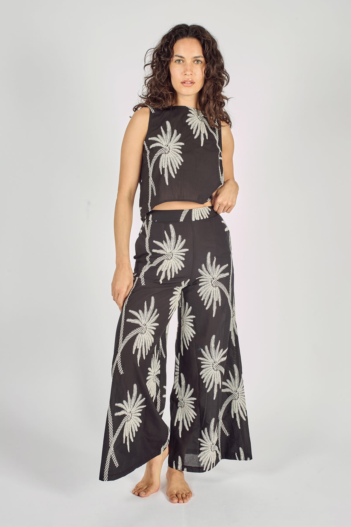 Traffic People Palms of Promise Evie Top Black