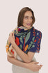 Powder Scandi Two-Tone Floral Print Scarf