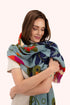 Powder Folk Floral Print Scarf  - Winter Ice