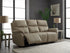 Lucca Sofa Chair Power Recliner In Stone Full Leather