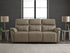 Lucca 3 Seater Sofa Power Recliner In Stone Full Leather