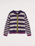 Seasalt Pinwell Cardigan Bright Shape Dark Violet Mix