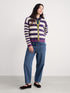 Seasalt Pinwell Cardigan Bright Shape Dark Violet Mix