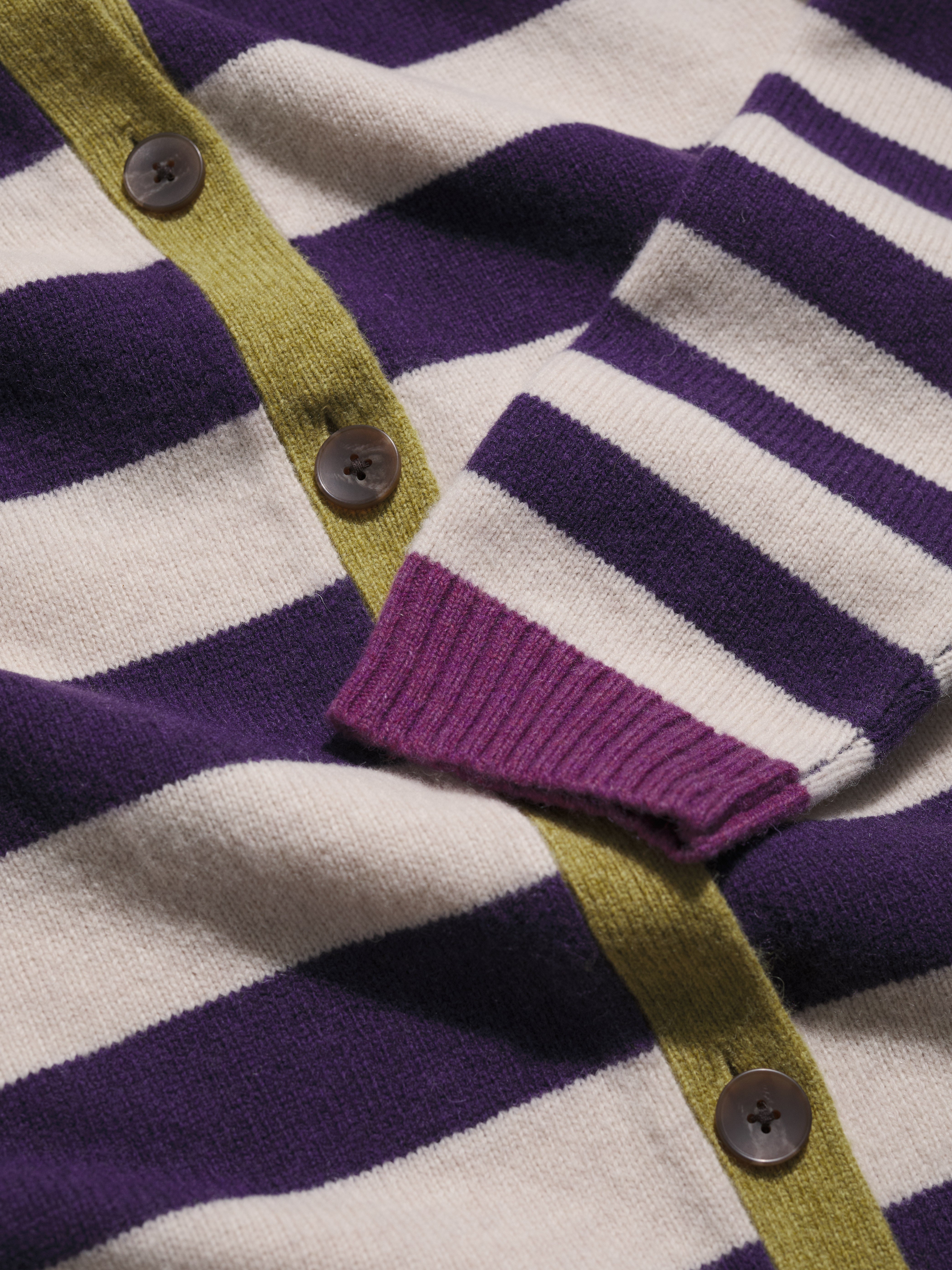 Seasalt Pinwell Cardigan Bright Shape Dark Violet Mix