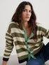 Seasalt Pinwell Cardigan Bright Shape Light Olive Mix