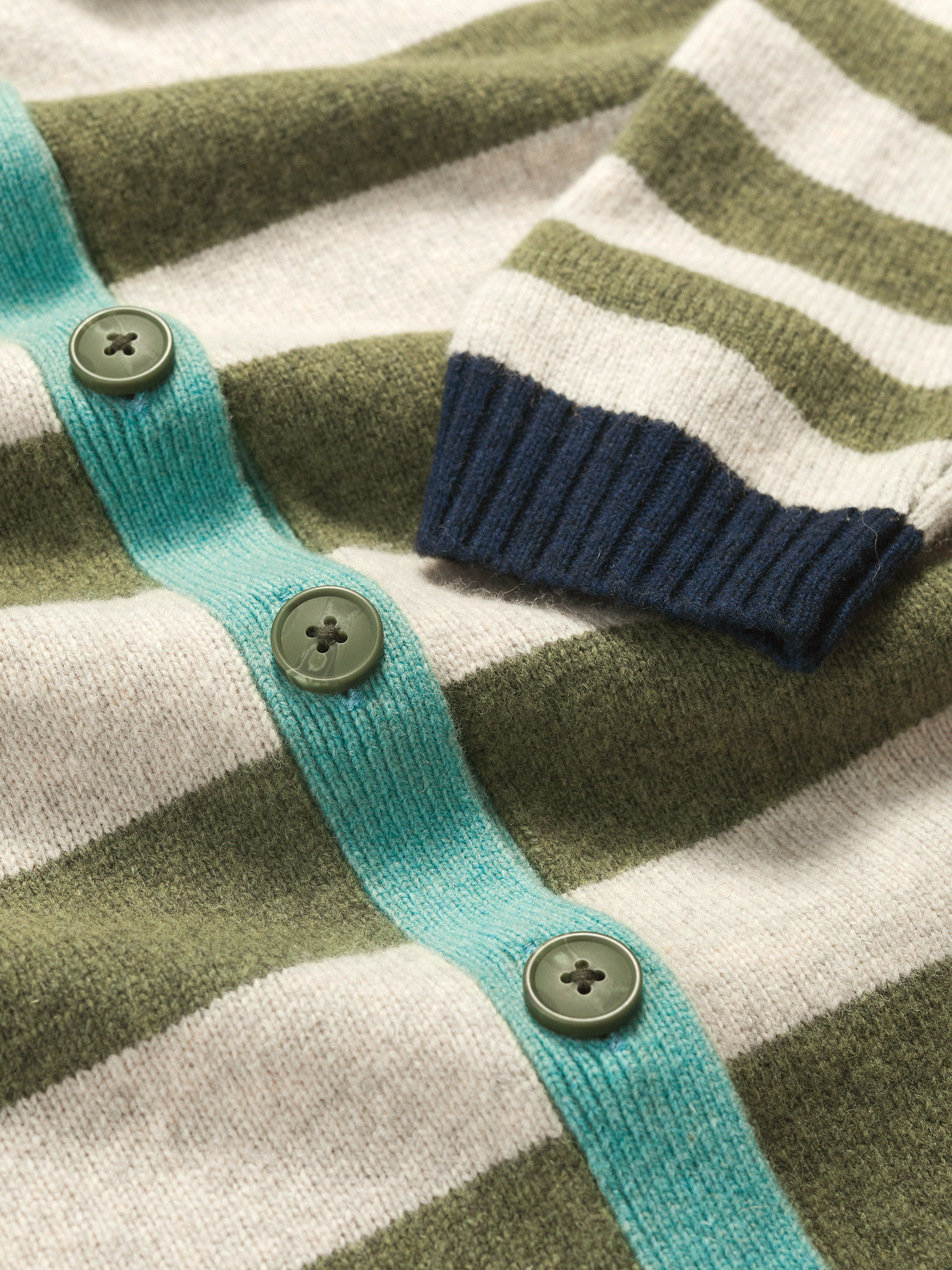 Seasalt Pinwell Cardigan Bright Shape Light Olive Mix