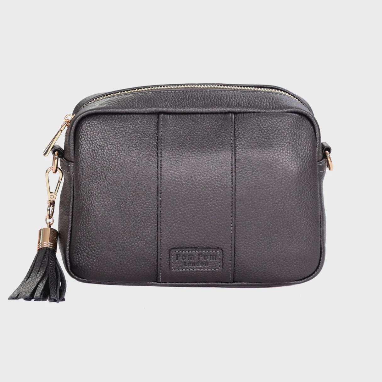 Pom Pom London City Crossbody Bag Metallic Pewter