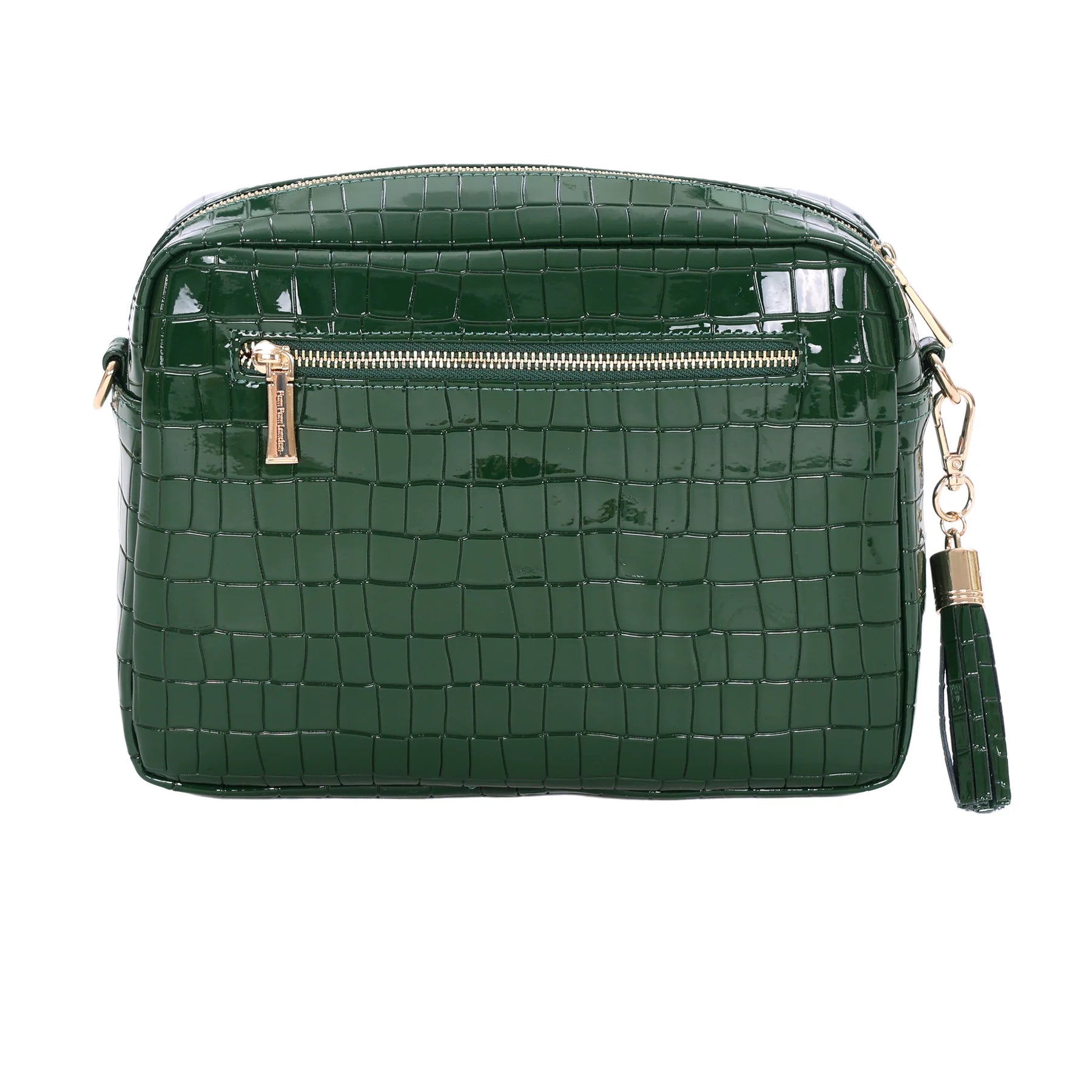 Pom Pom London City Plus Patent Croc Clover Green