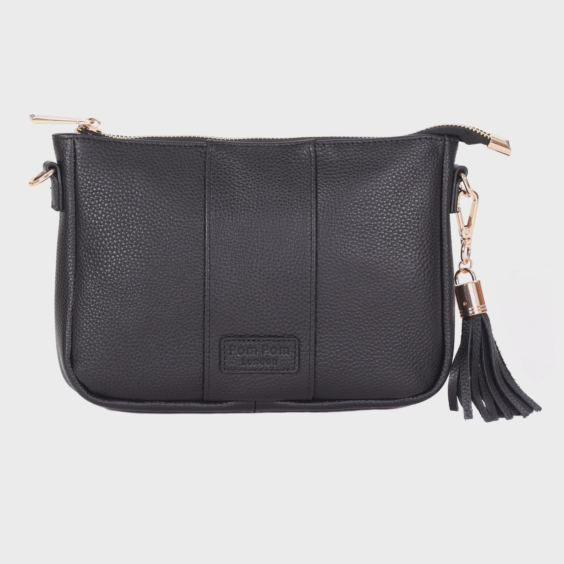 Pom Pom London City Slim Crossbody Bag Black
