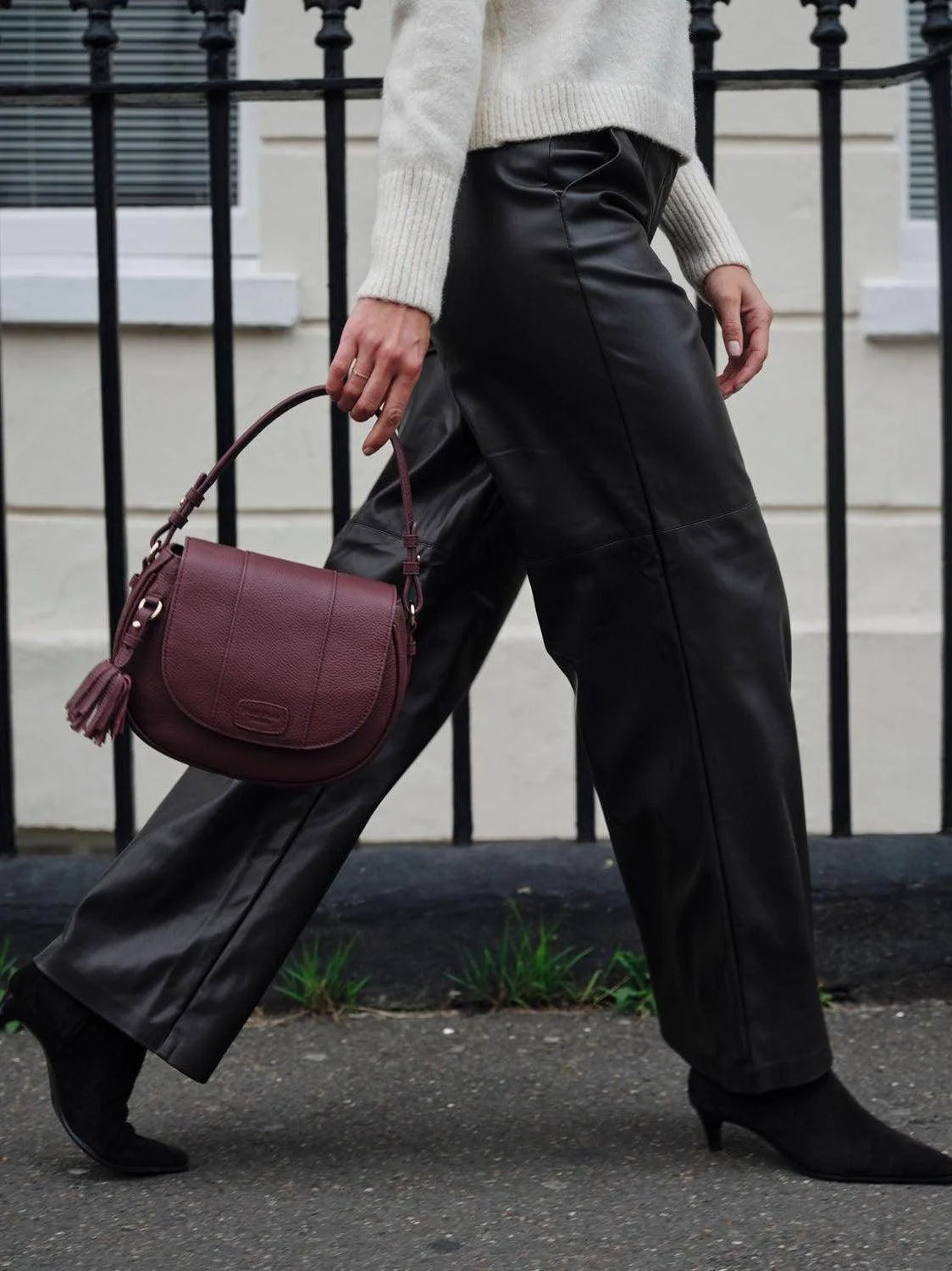 Pom Pom London Wilmington Bag Deep Burgundy