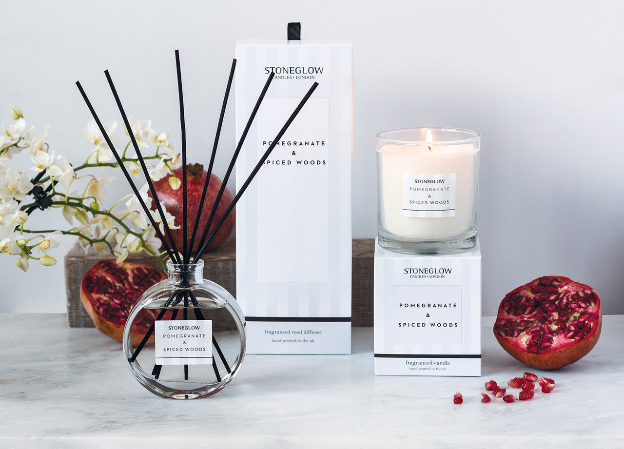 Pomegranate & Spiced Woods - Fragranced Tealights