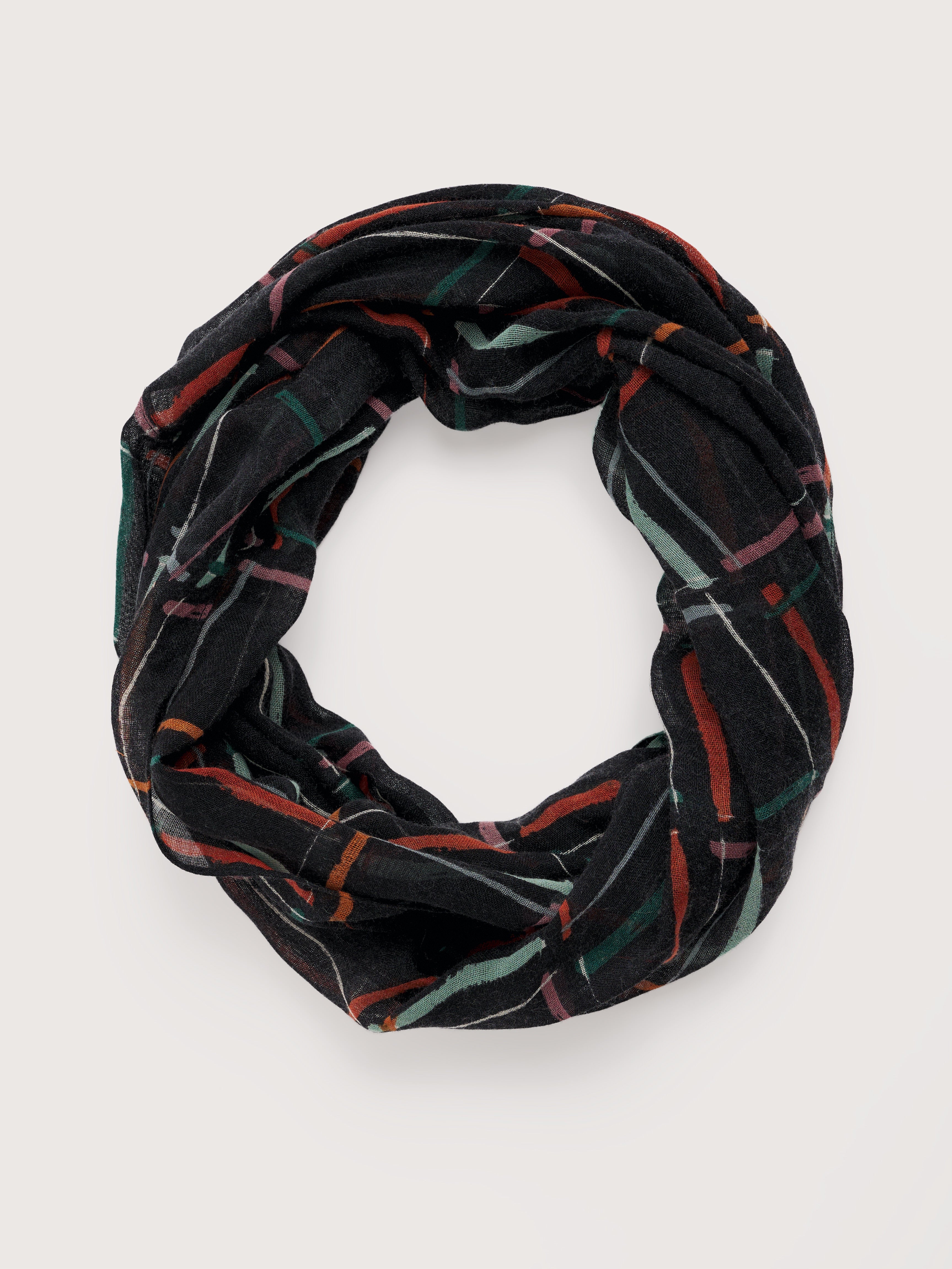 Seasalt Pretty Circle Scarf Rock Check Onyx