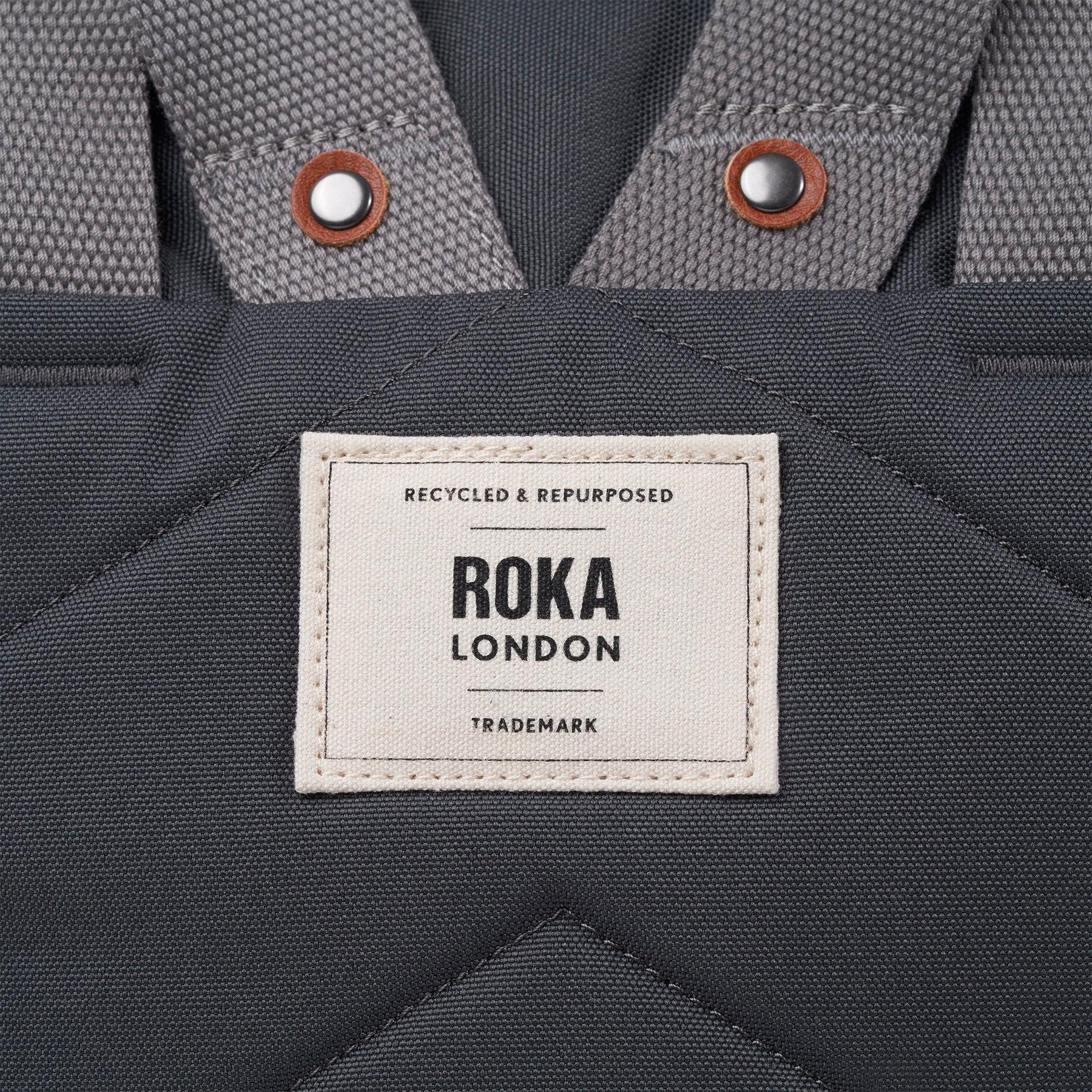 ROKA Finchley A Faded Black Recycled Canvas Medium
