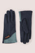 Powder Rowan Faux Suede Gloves Navy/Ice