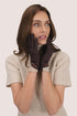 Powder Rowan Faux Suede Gloves Chocolate/Cream