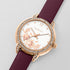 Radley Stone Set Floral Cranberry Leather Watch