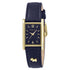 Radley Gold Navy Rectangular Leather Watch