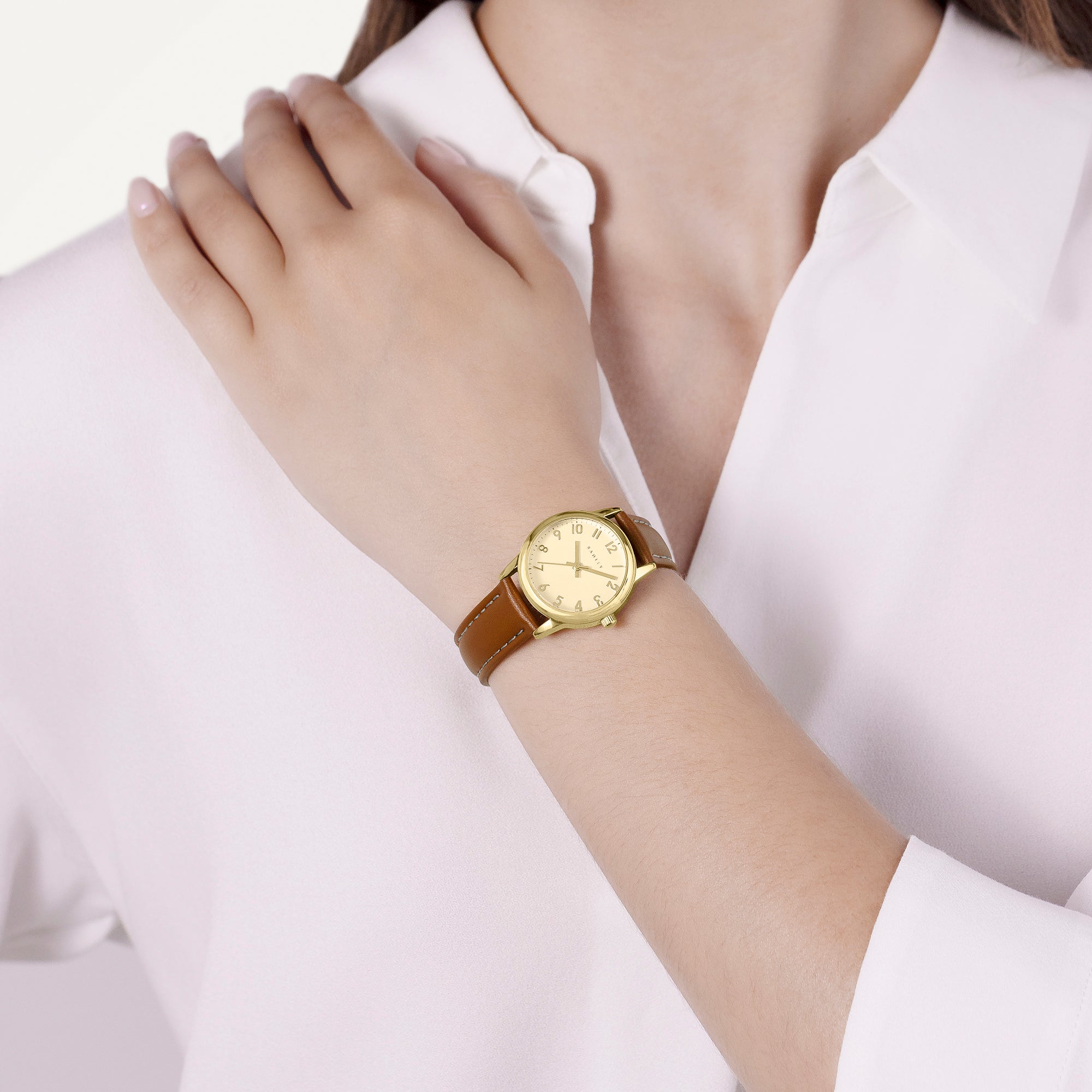 Radley Gold Cognac Leather Watch