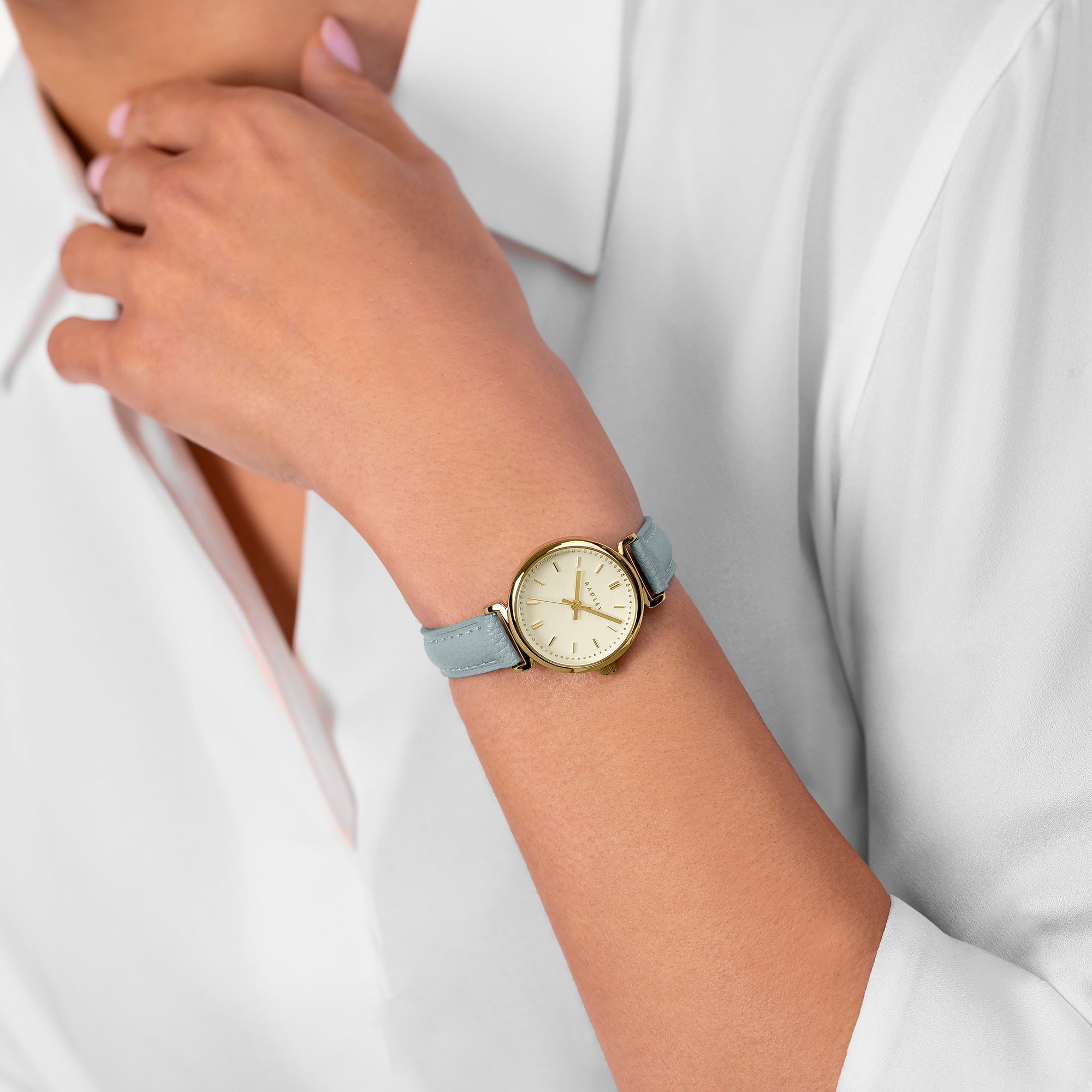 Radley Gold Pistachio T-Bar Leather Watch