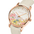 Radley Rose Gold Spring Scene White Leather Watch