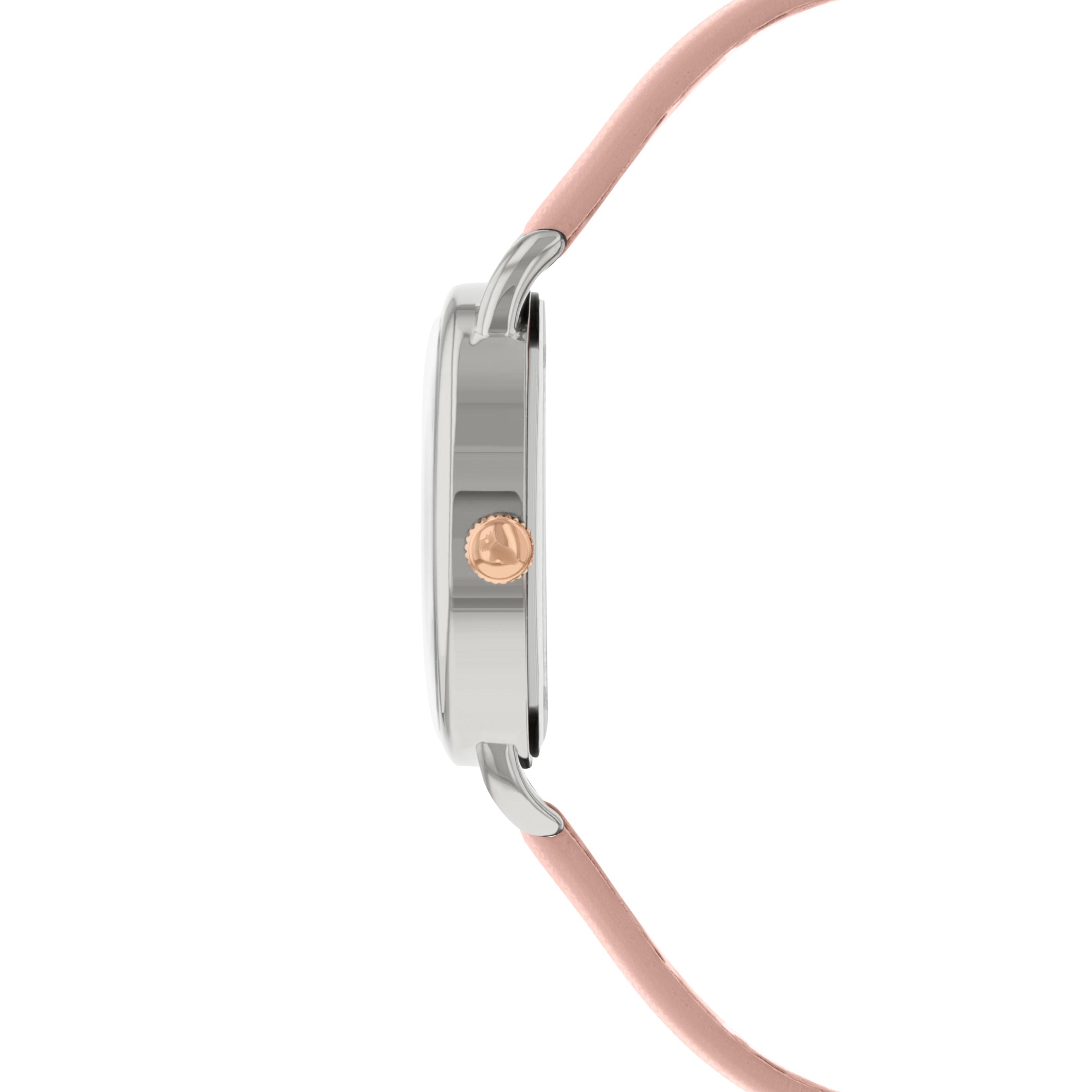 Radley Silver Pink Leather T-Bar Watch