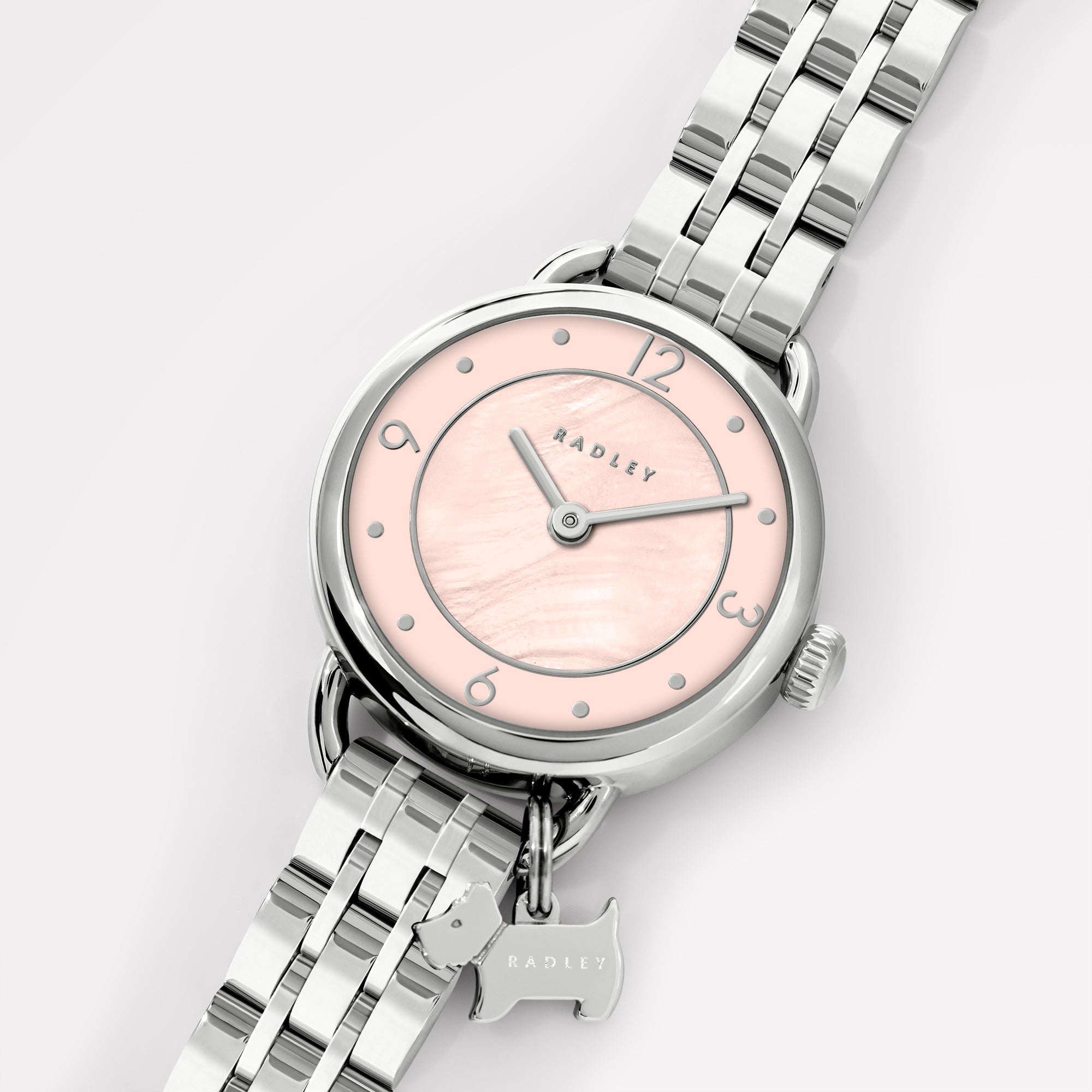 Radley Silver Pink Mother Of Pearl Watch