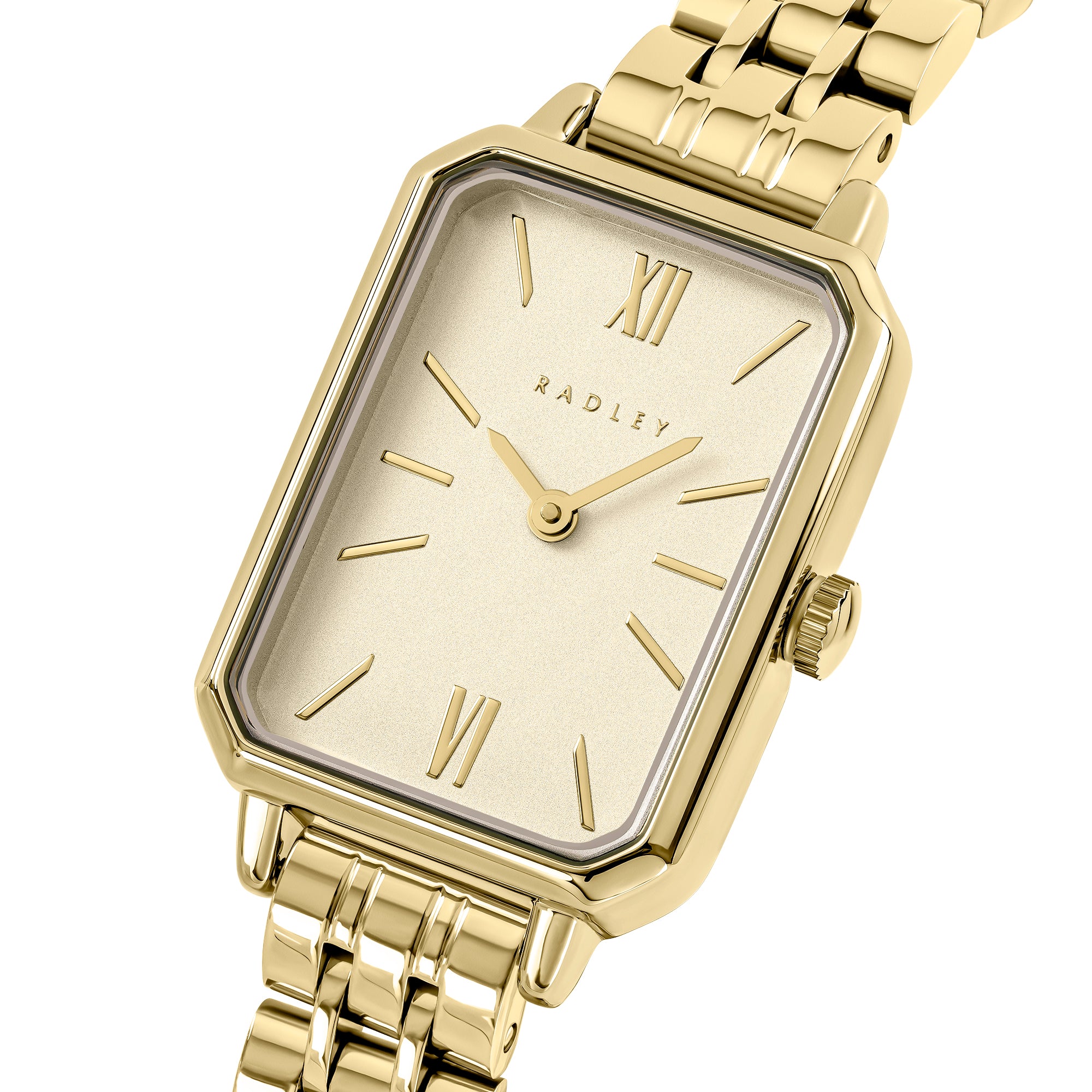 Radley Gold Rectangular Linked Watch