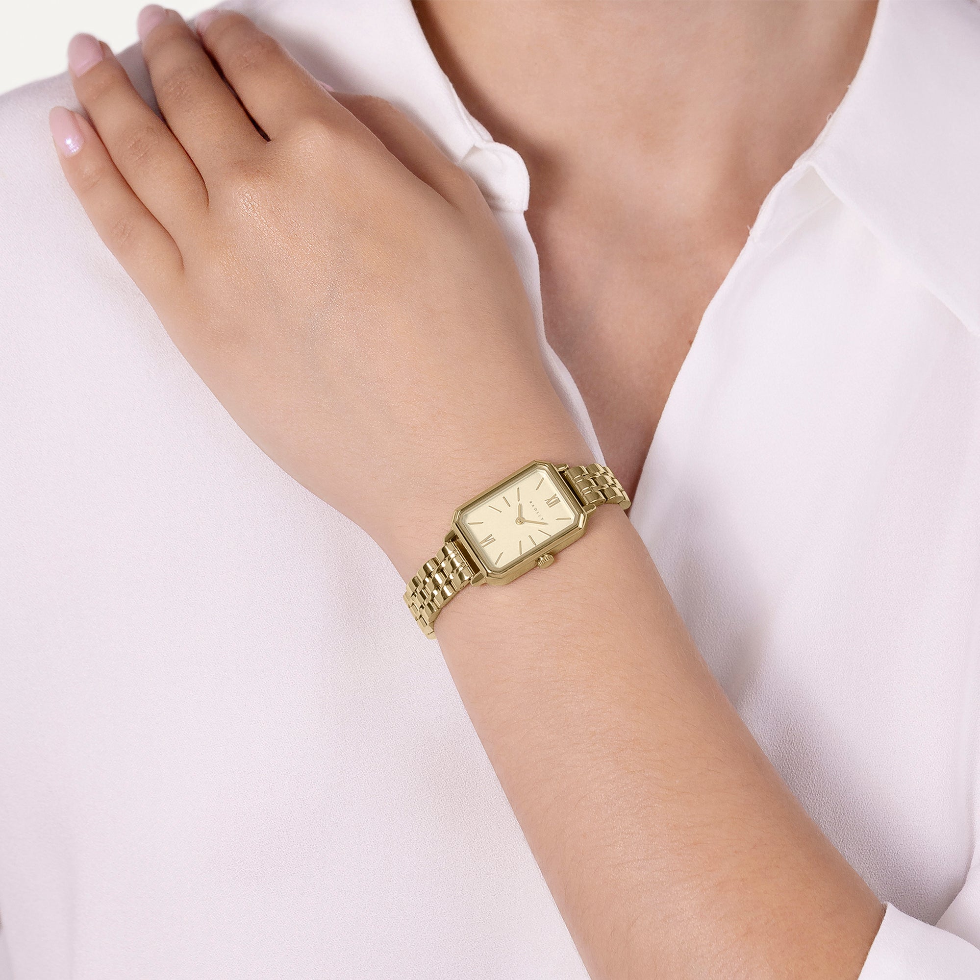 Radley Gold Rectangular Linked Watch