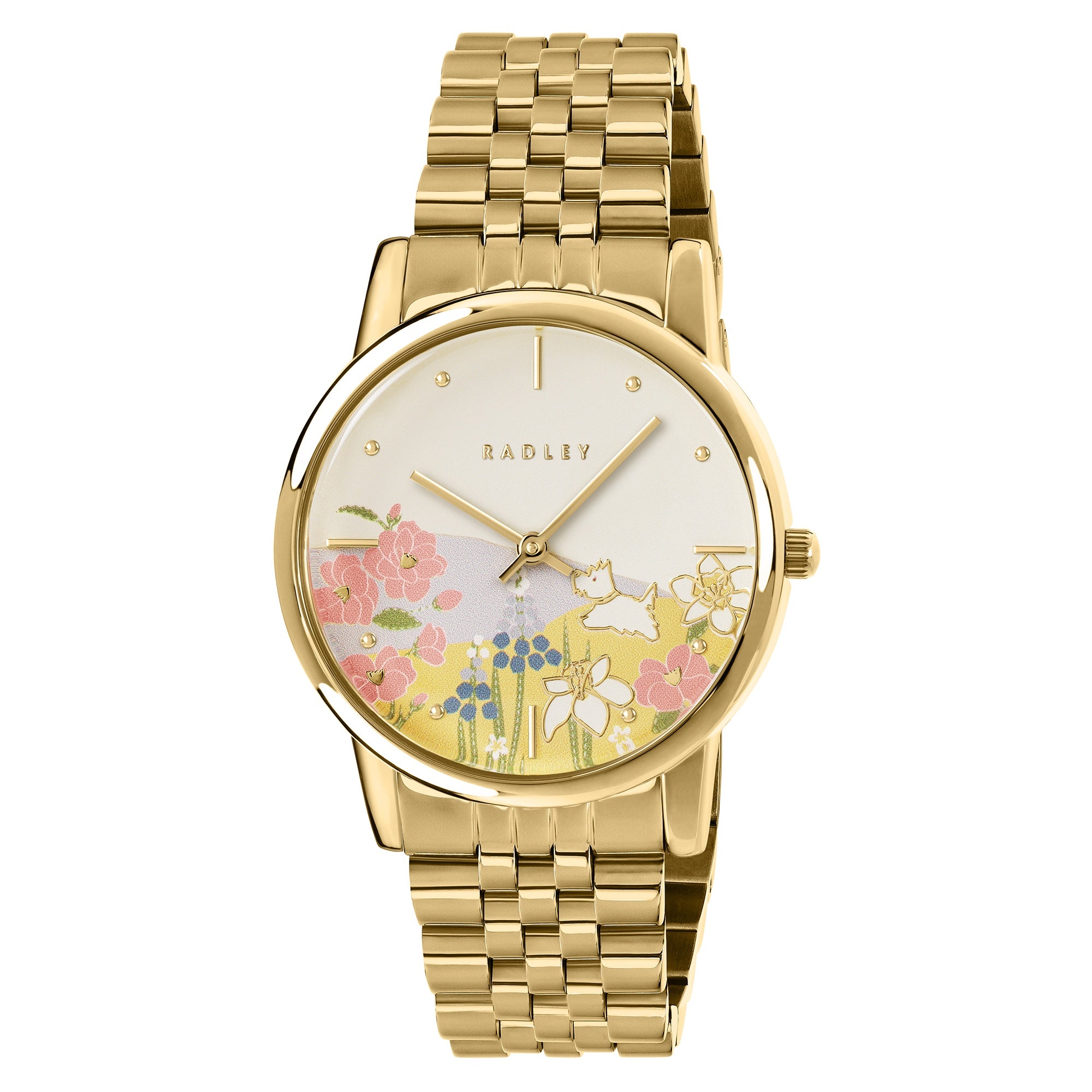 Radley Gold Spring Scene Watch