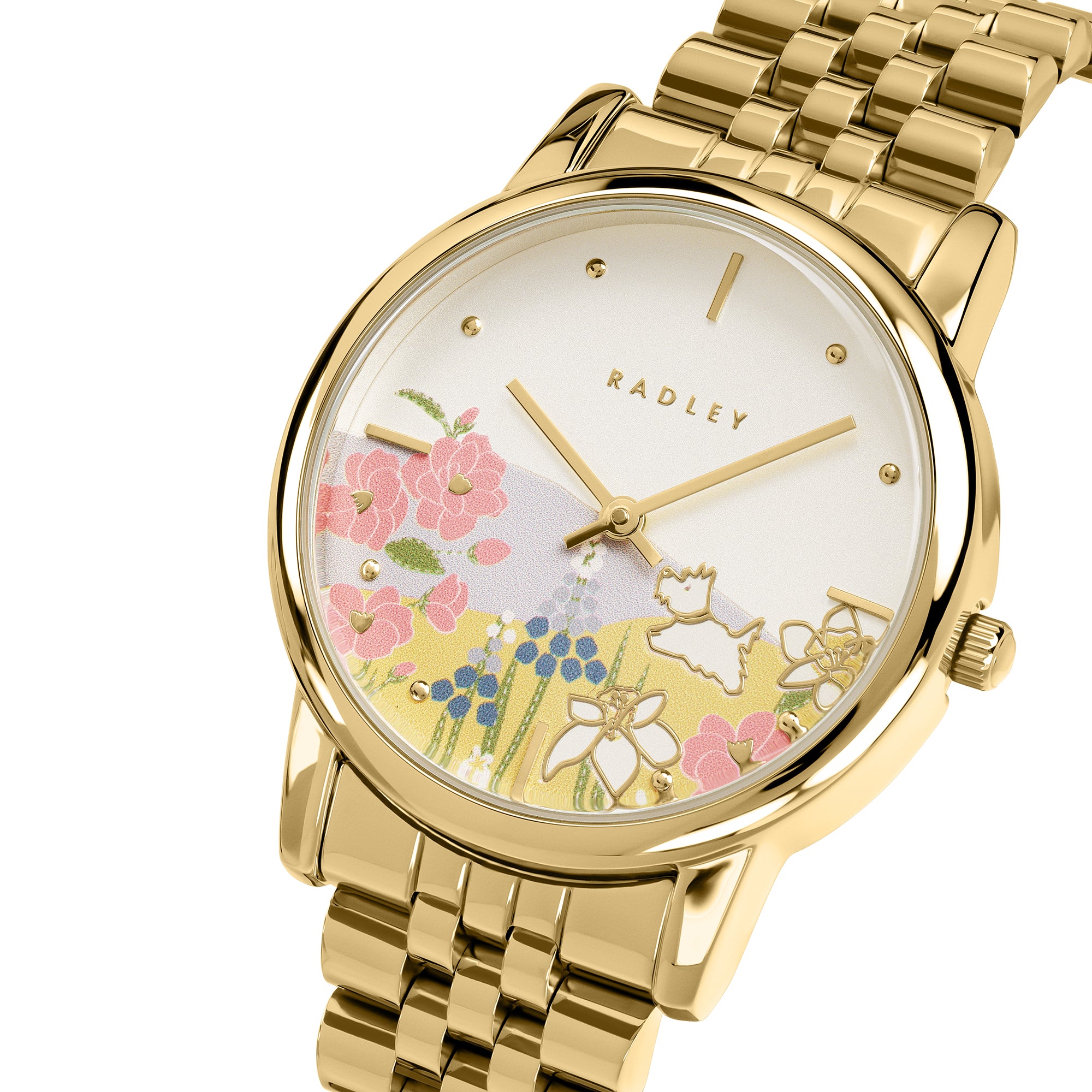 Radley Gold Spring Scene Watch
