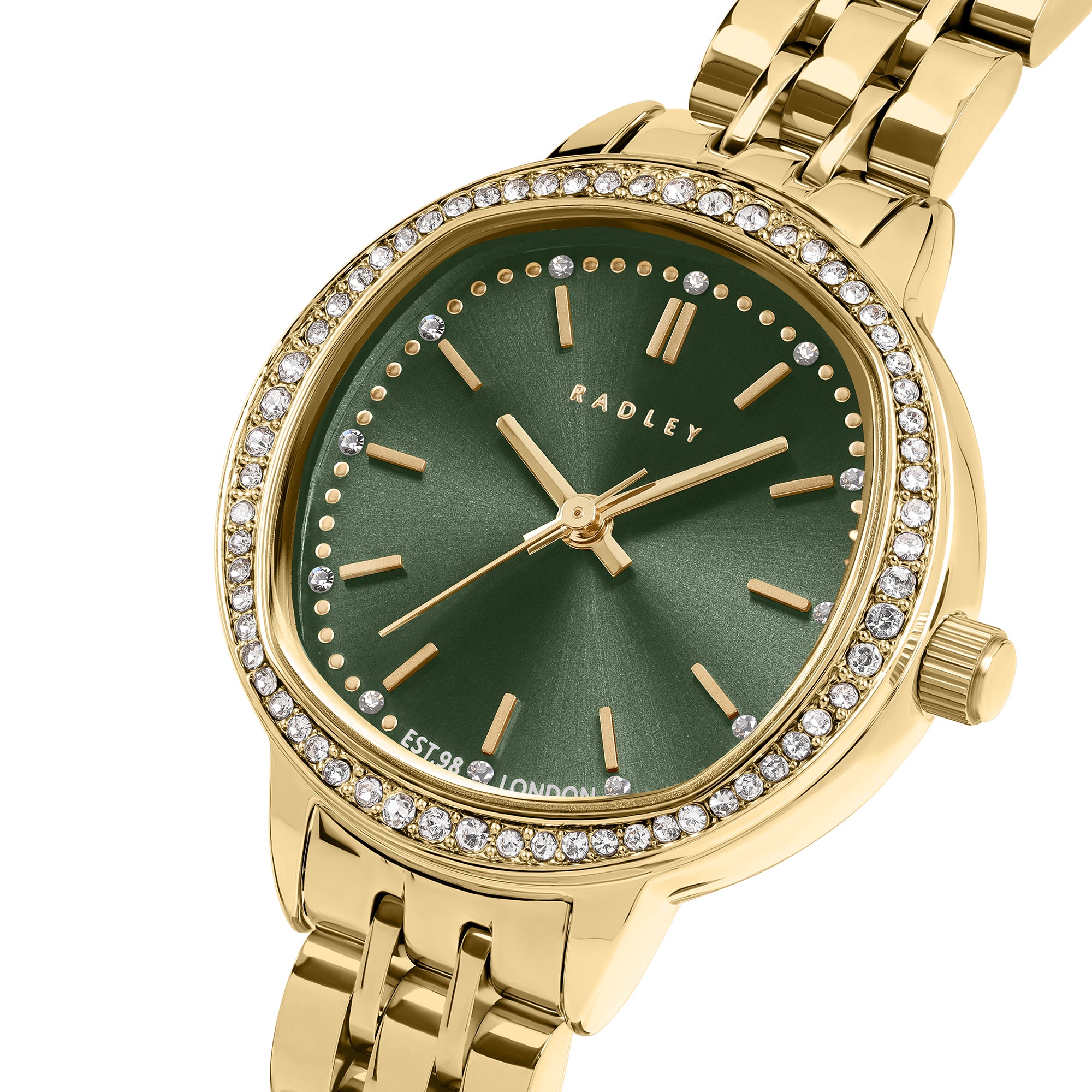 Radley Gold Green Linked Watch