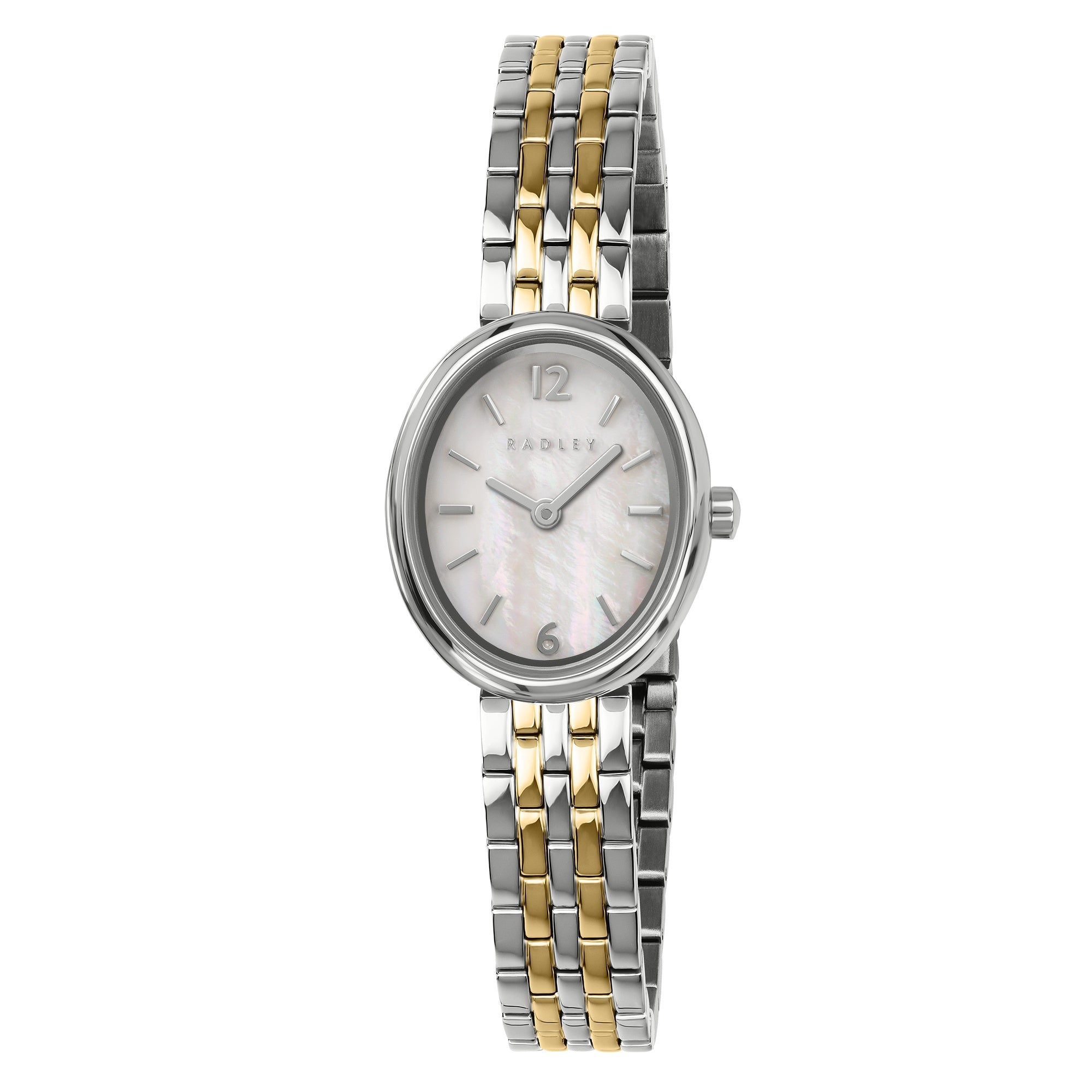 Radley Silver Gold Mix Mother Of Pearl Oval Watch