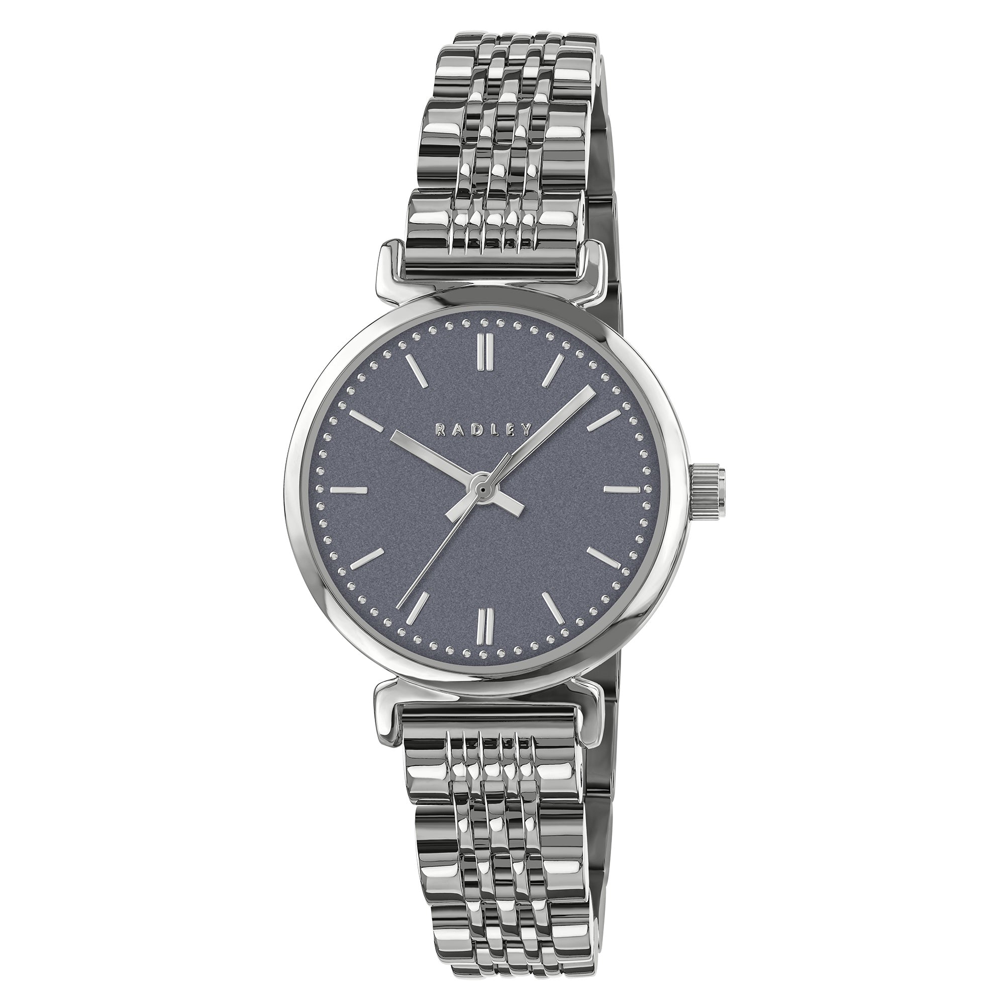 Radley Silver Dark Blue T-Bar Watch