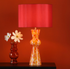 Rheneas Table Lamp Red Confetti Glass