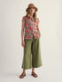 Seasalt Rushmaker Shirt Red Hot Poker Chalk