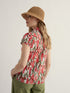 Seasalt Rushmaker Shirt Red Hot Poker Chalk