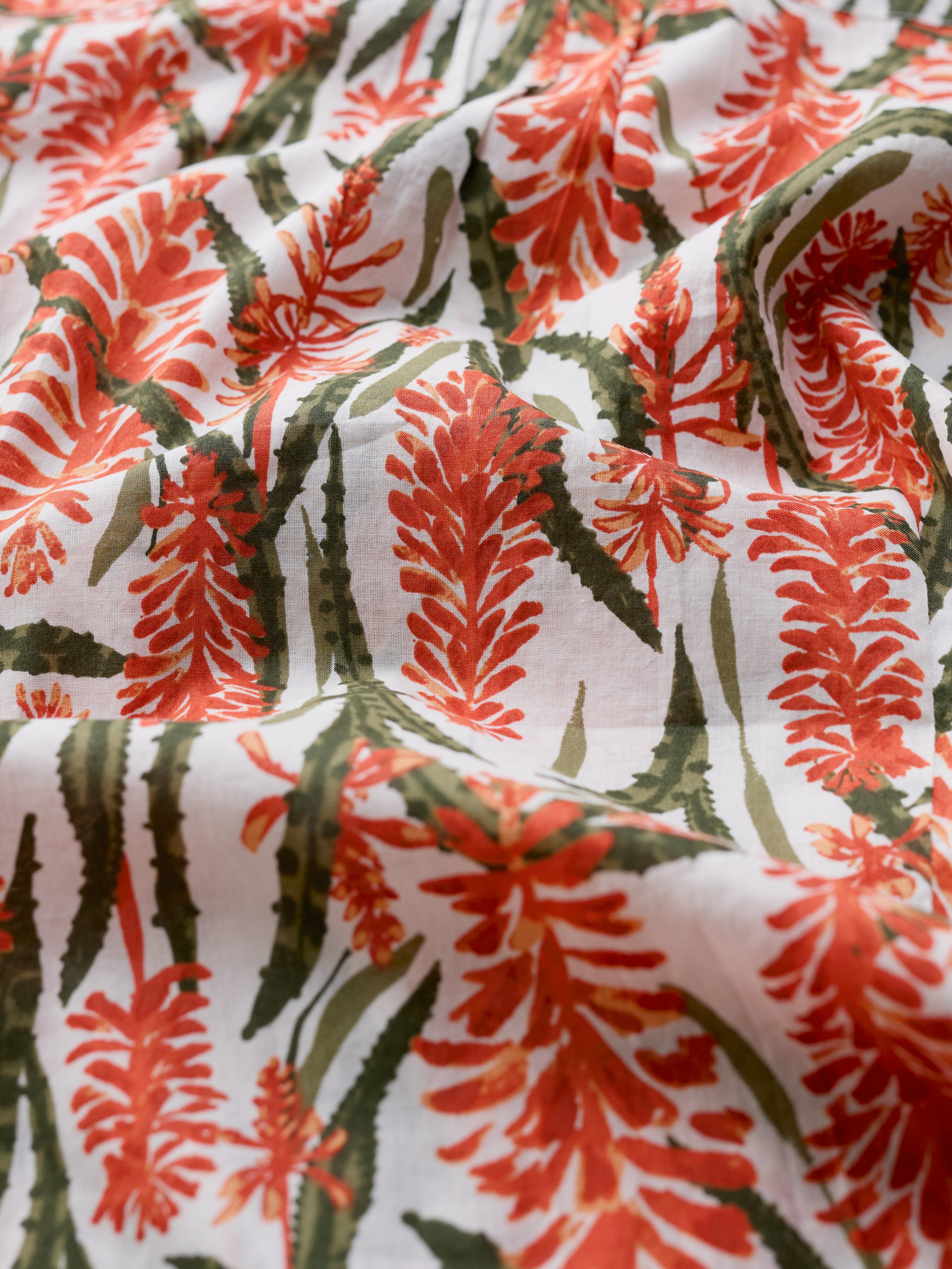 Seasalt Rushmaker Shirt Red Hot Poker Chalk