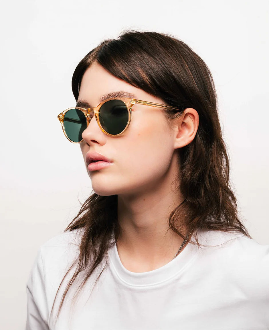 MessyWeekend Depp Champagne Green Sunglasses.