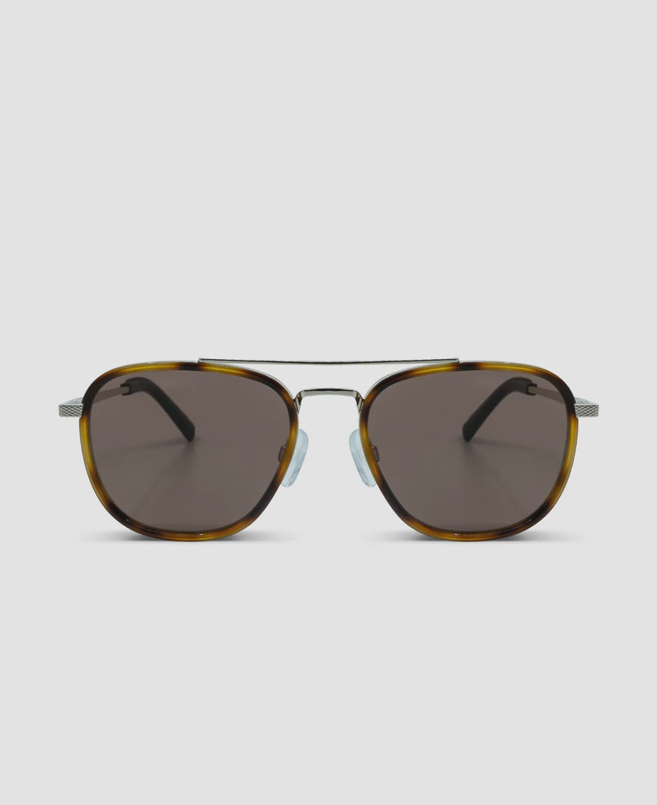 MessyWeekend Quentin Gold Brown Sunglasses.