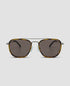 MessyWeekend Quentin Gold Brown Sunglasses.