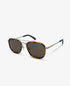 MessyWeekend Quentin Gold Brown Sunglasses.