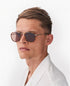 MessyWeekend Quentin Gold Brown Sunglasses.