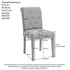 Lytham Light Oak Leg Light Grey Upholstered Dining Chair