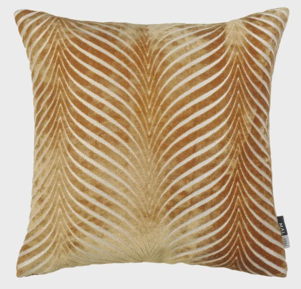 CUT VELVET FAN RADA  WHISKEY 43 X 43 Cushion